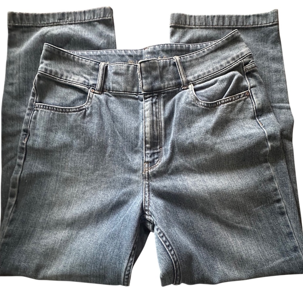 White House Black Market The Wide-Leg Crop Jeans High Rise Medium Wash Size 6